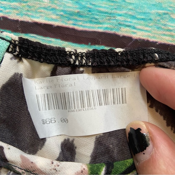 Karlie Leopard Flower Mini Dress Size Large NWT - Picture 4 of 8